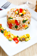 barley and emmer with vegetables