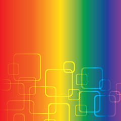 Rainbow Background With Squares