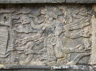 stone relief detail in Chichen Itza