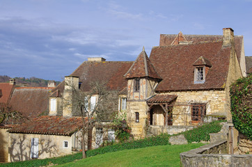 Fototapeta na wymiar Village de Sarlat-la-canéda en Périgord noir
