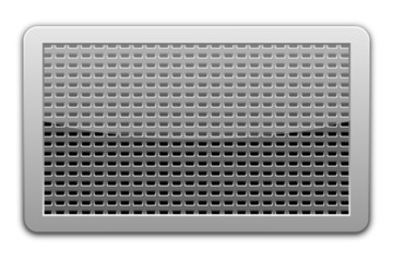 square metallic icon