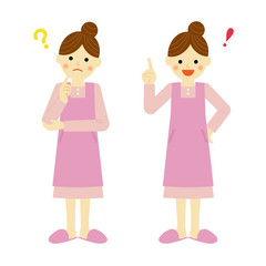 考える女性 / vector eps