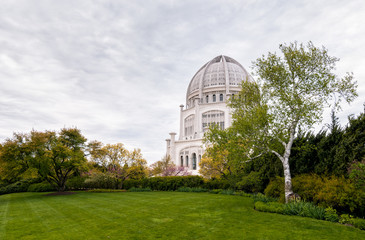 Obraz premium Bahai House of Worship is a temple in Wilmette, Illinois, United State