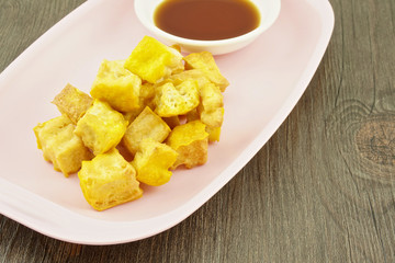 Tofo fried with soy