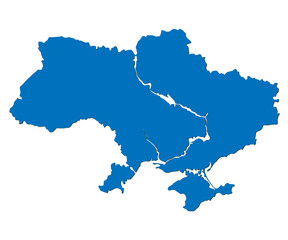 vector illustration Map of Ukraine