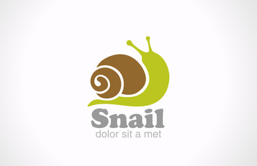 Snail cartoon fun style vector logo design. Creative design