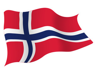 Fototapeta premium ノルウェー 国旗 国