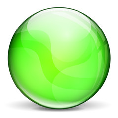 vector illustration of green 3d bubble