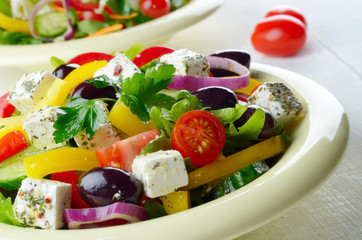 Homemade greek salad