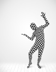 Anonymous man presenting your product