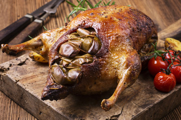 Duck Roasted with Apples