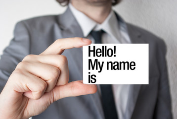I love business. Businessman in suit with a black tie showing or