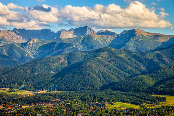 Scenic view from Gubalowka in Poland.