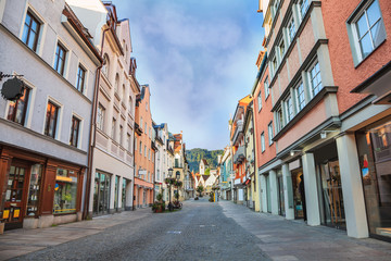 Fototapeta na wymiar Fussen city, The famous small town of Bavaria, Germany