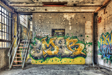 Abandoned factory interior