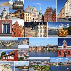 Naklejka na ściany i meble Stockholm, Sweden - photo collage