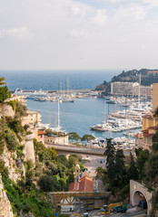 View of sea port in Monaco