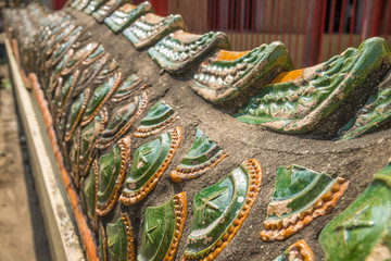 Obraz premium ornament on the world serpent in the Buddha temple, Thailand