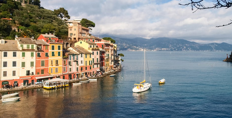 Italy, Portofino. Pictures of the tipical house at the Harbor © Mor65_Mauro Piccardi