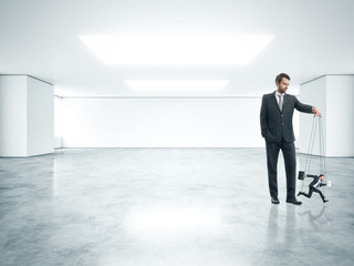 Fototapeta premium boss with his marionette