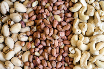 Assorted peanuts background