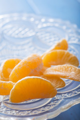 Fototapeta na wymiar Mandarin orange sections