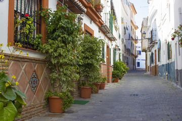 Fototapeta na wymiar Street in Almunecar Andalusia, Spain