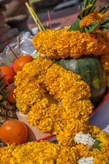 offering at a Buddhist temple, Thailand