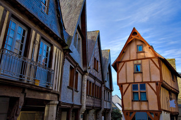Vieilles maisons à Vitré, Ile et Vilaine, Bretagne