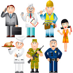Set of People of various professions (occupations)