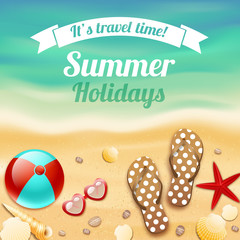 Fototapeta na wymiar Summer holiday vacation travel background