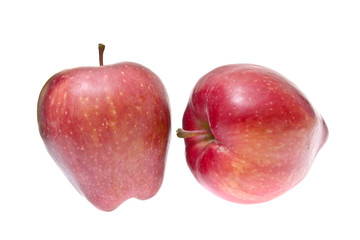 Ripe Red Apple Isolated on the White Background.