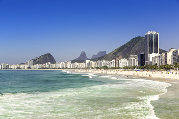 Sunny day on Copacabana Beach in Rio de Janeiro