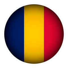 Chad flag button.