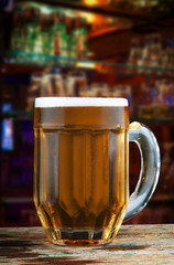 Light beer with foam