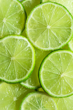 Lime slices background.