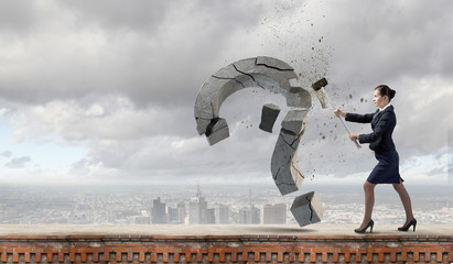 Determined businesswoman