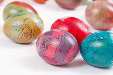 multicolored Easter eggs