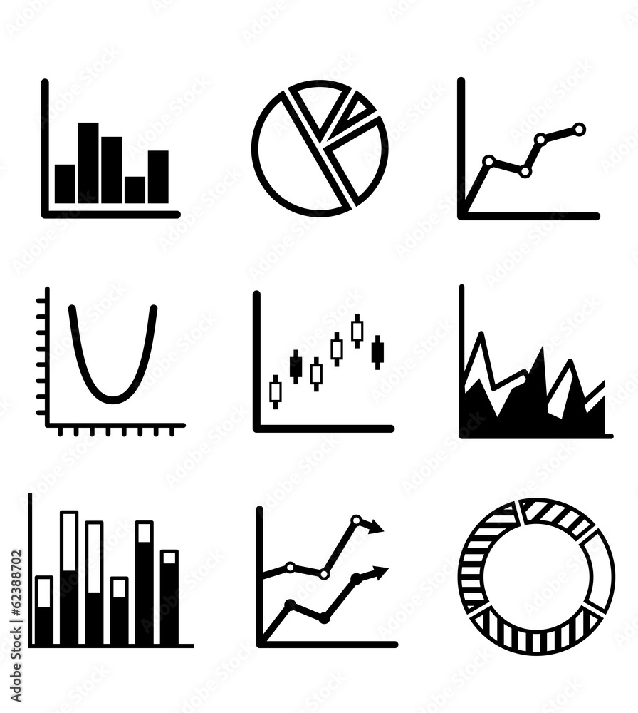 Poster business statistical charts and graphs
