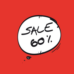 Sale sixty percent hand drawing