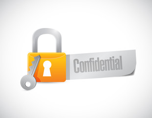 confidential message lock illustration