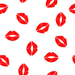 seamless background with kisses