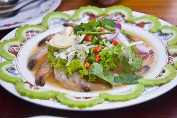 shrimp in fish sauce,hot and spicy