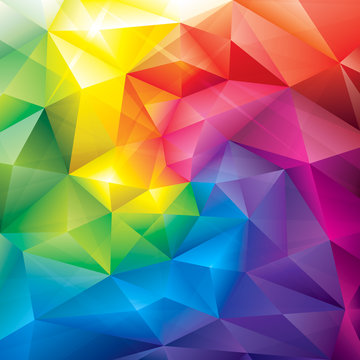 Abstract polygonal gems colors background.