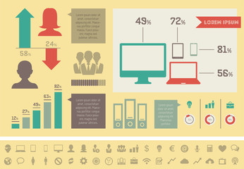 IT Industry Infographic Elements. Vector Illustration EPS 10.