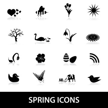 spring icons eps10