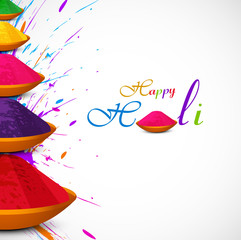 Beautiful card colorful holi gulal presentation celebration fest
