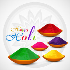 Gulal holi powder colorful celebration card illustration vector
