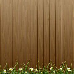 Wooden fence and flowers