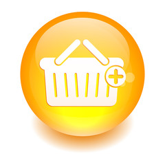 bouton internet panier icon orange